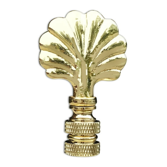 Royal Designs, Inc. Seashell Lamp Finial for Lamp Shade, F-5018PB-1, Polished Brass, Single