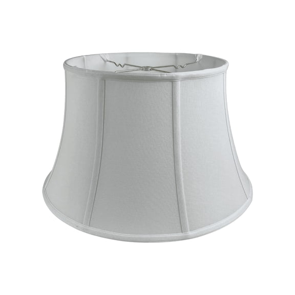 Royal Designs, Inc. Shallow Drum Bell Bouillotte Lamp Shade, BSO-711-19LNWH, 13 x 19 x 11.25, Linen White