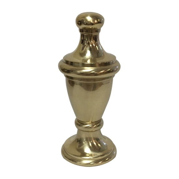 Royal Designs, Inc. Simple Vase Design Finial for Lamp Shade, F-5061PB-1, Polished Brass, Single
