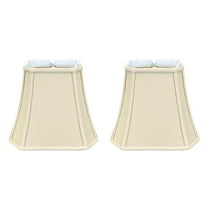 Royal Designs, Inc. Square Cut Corner Bell Lamp Shade, BSO-705-14LNEG, 8 x 14 x 11.25, Linen Eggshell