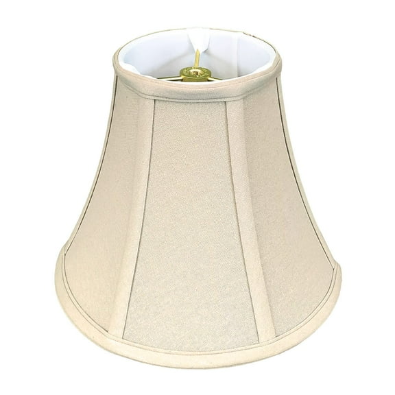 Royal Designs, Inc. True Bell Basic Lamp Shade V Notch Fitter, BSO-704-16LNBG, 8 x 16 x 12.625, Linen Beige