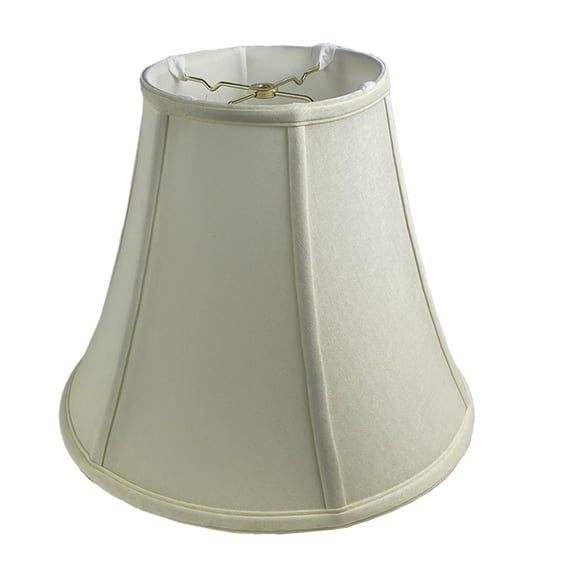 Royal Designs, Inc. True Bell Basic Lamp Shade V Notch Fitter, BSO-704-16LNEG, 8 x 16 x 12.625, Linen Eggshell
