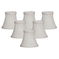 thumbnail image 1 of Royal Designs, Inc. Twisted Bell Clip on Chandelier Shade CS-716WH-6, White, 3 x 5 x 4.5, Pack of 6, 1 of 5