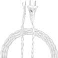 thumbnail image 1 of Royal Designs, Inc. Twisted Rayon Lamp Cord, Molded 2-Prong Plug, DIY Repair/Replacement, Stripped Ends Ready for Wiring, 8 Ft, White, SPT-1 UL Stamped, 1 of 2