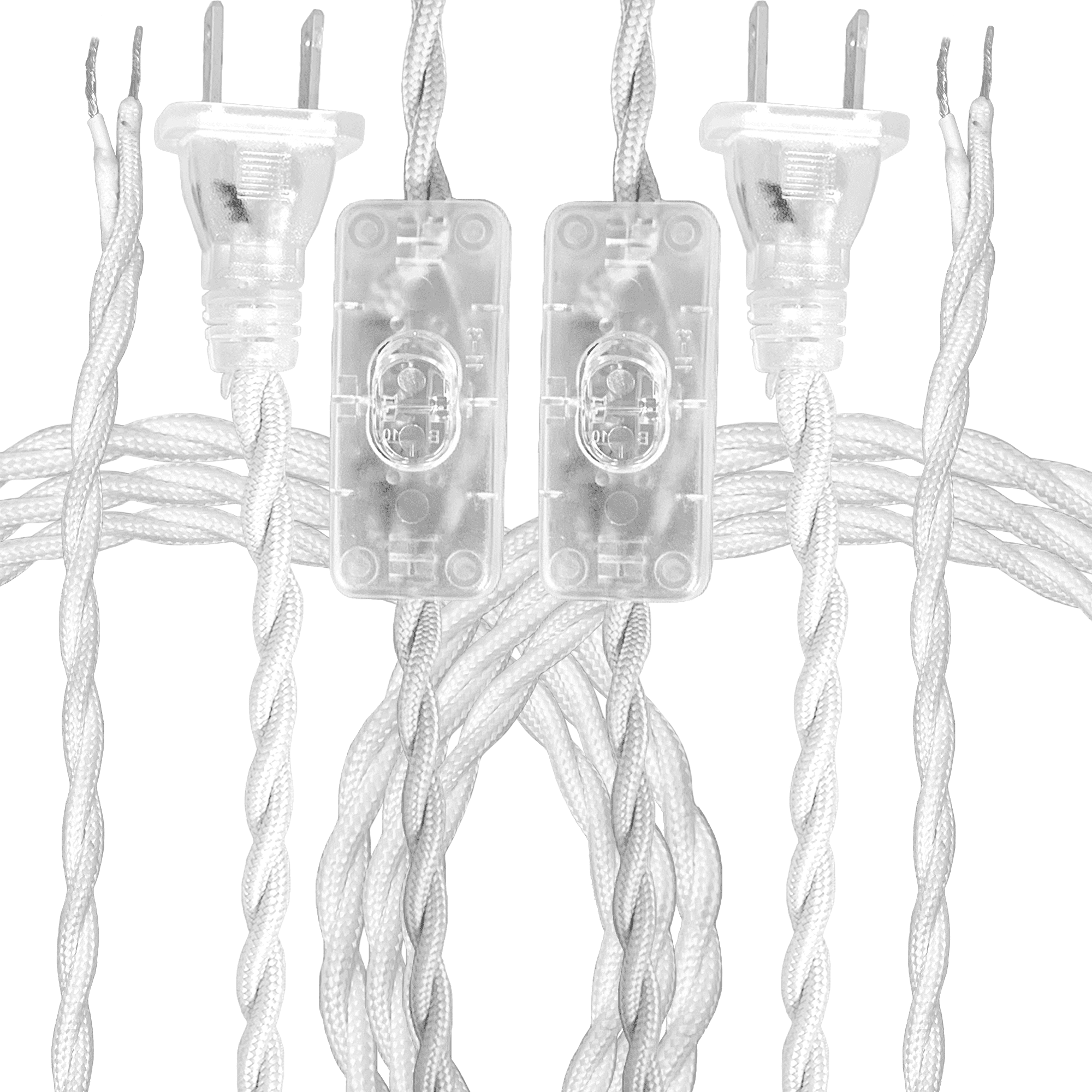Royal Designs, Inc. Twisted Rayon Lamp Cord, Molded 2-Prong Plug, On ...
