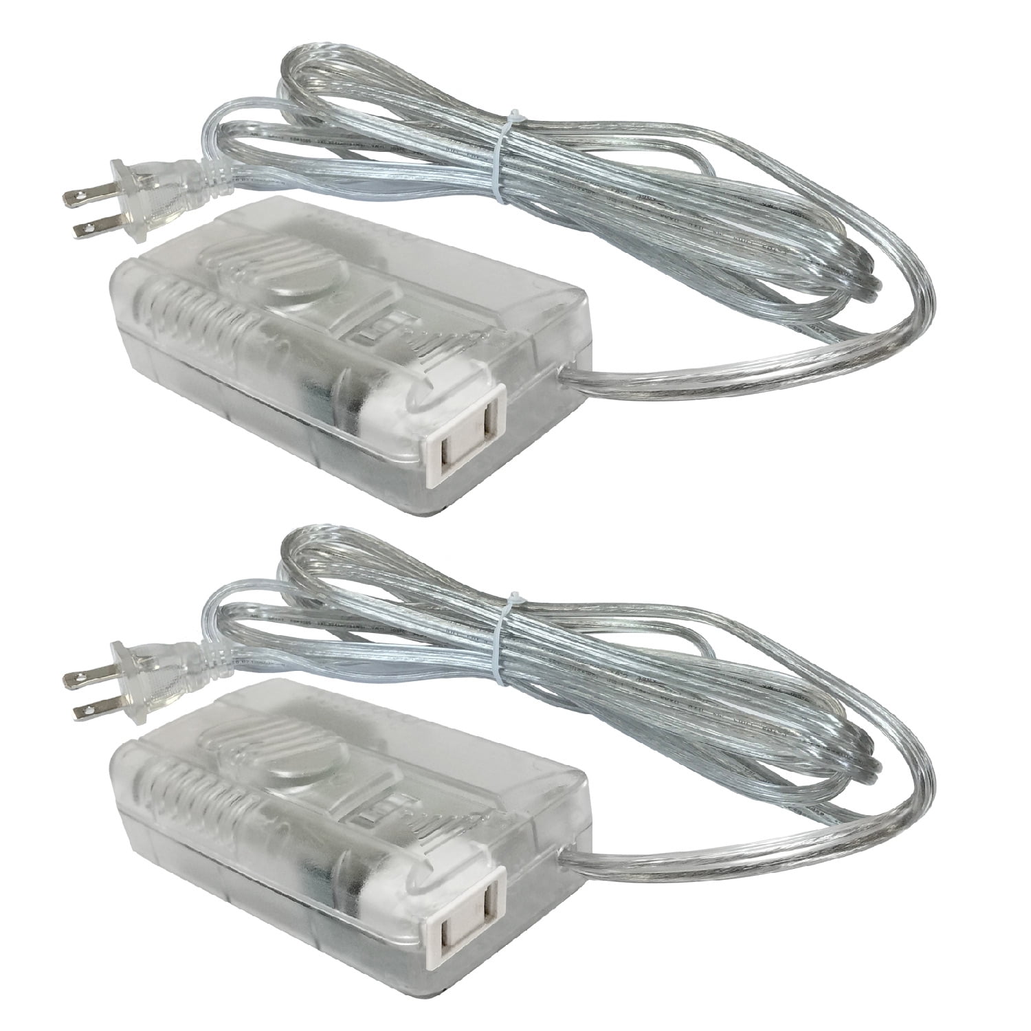 Royal Designs Light Dimmer Plug in Switch for Halogen and Incandescent Bulbs with Slider, 6 Feet Cord, 300W, Set of 2