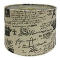 thumbnail image 1 of Royal Designs Linen Eggshell and Black Vintage French Print Hardback Lamp Shade, 15 x 16 x 10, 1 of 2