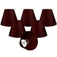 thumbnail image 1 of Royal Designs  Maroon Organza Empire Chandelier Lamp Shade, 3" x 6" x 4.5", Clip On- Set of 6, 1 of 5