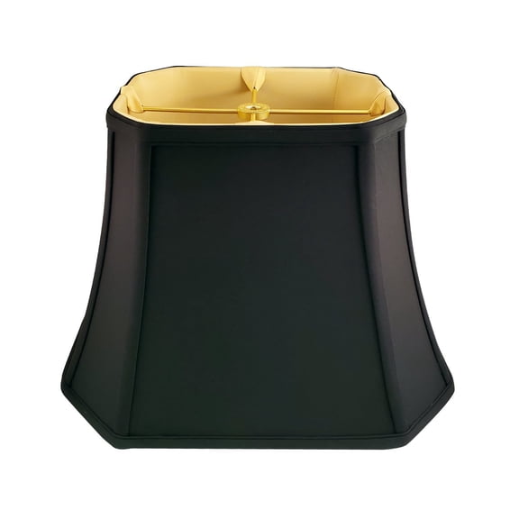 Royal Designs, Inc. Rectangle Cut Corner Lamp Shade - Black - (5 x 6.5) x (8 x 12) x 10