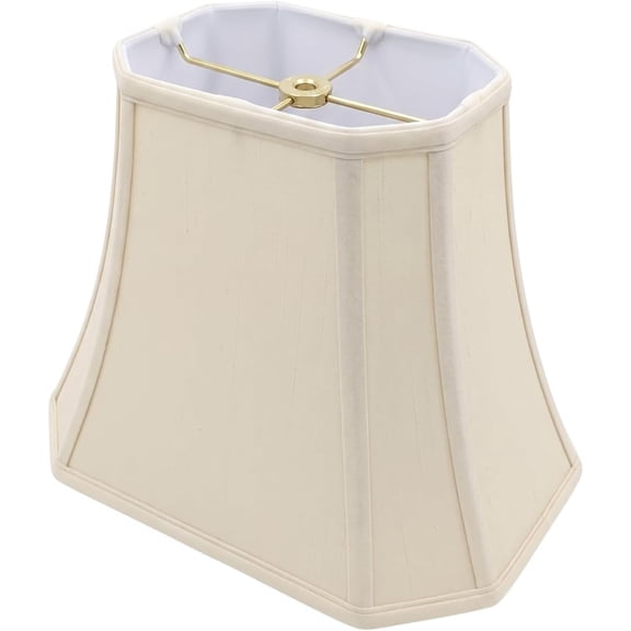 Royal Designs Rectangle Cut Corner Lamp Shade - Eggshell - (7 x 10) x (12.25 x 18) x 13.25