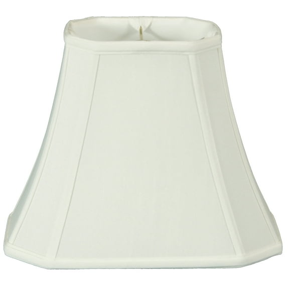 Royal Designs Rectangle Cut Corner Lamp Shade - White - 6 x 8 x 9 x 14 x 10.5