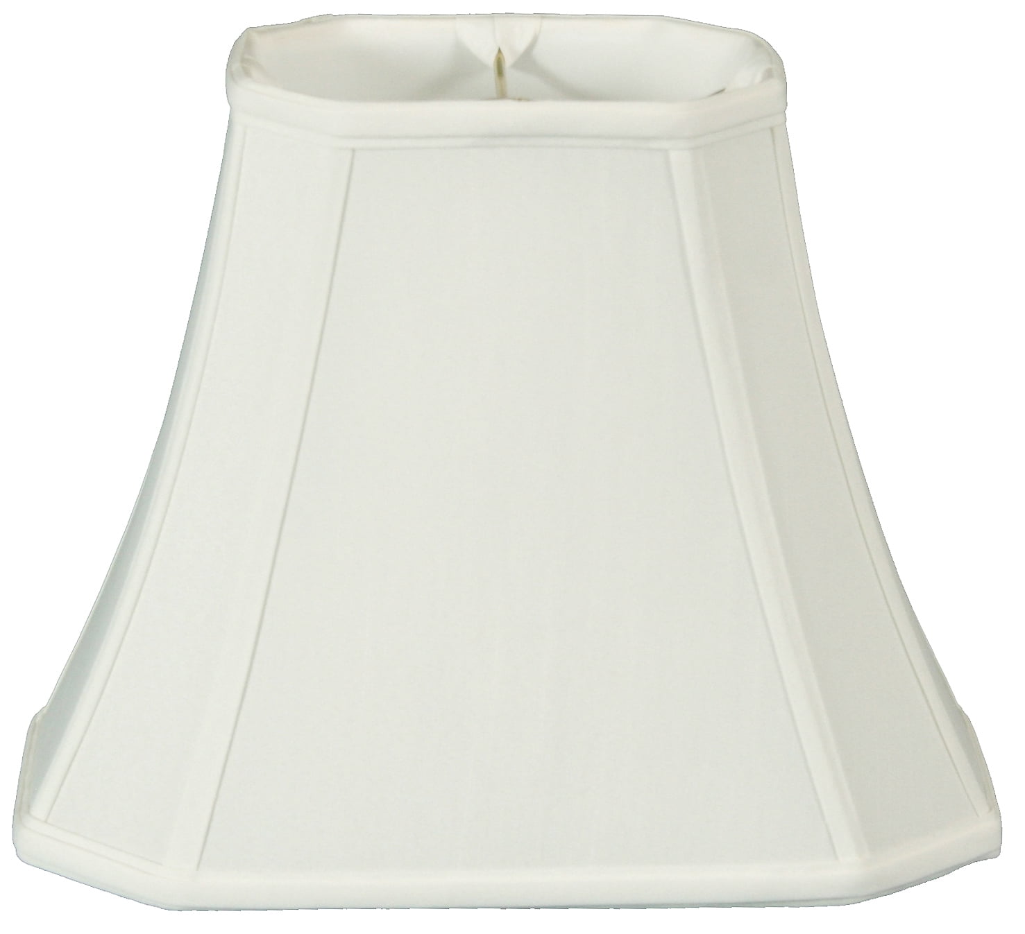 Royal Designs Rectangle Cut Corner Lamp Shade - White - 7 x 10 x 12.25 x 18 x 13.25