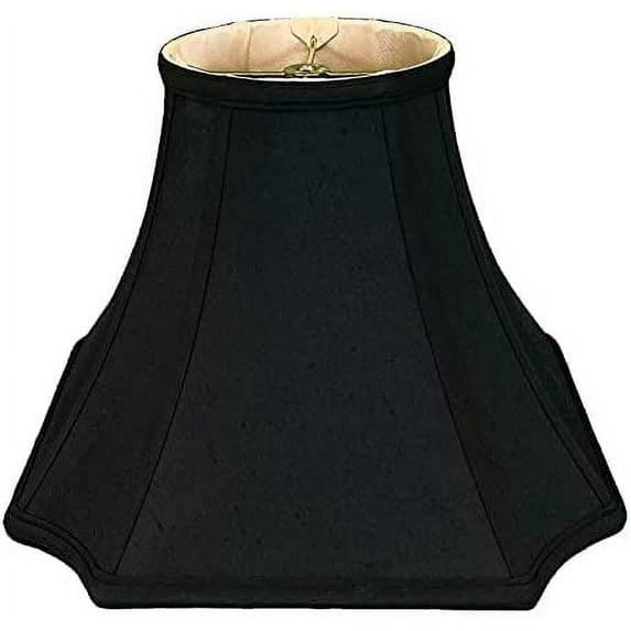 Royal Designs Set of 2 Inverted Corner W Round Top Wall Lamp Shade, Black, 5 x 11.5 x 8.5