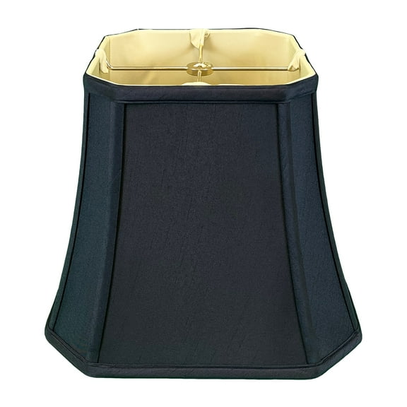 Royal Designs Square Cut Corner Bell Lamp Shade, Black, 5" x 10" x 8.75"