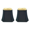 thumbnail image 1 of Royal Designs Square Cut Corner Bell Lamp Shade, Black with Gold, 7.5" x 12" x 10.25", Set of 2, 1 of 2
