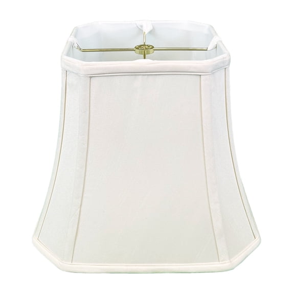 Royal Designs Square Cut Corner Bell Lamp Shade, White, 8x14x11.25 Single