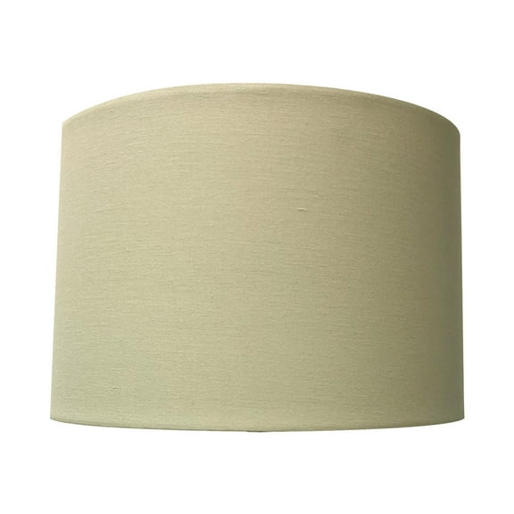 Royal Designs Uno Drop Shallow Drum Hard Back Linen Beige Table Lampshade, 13 x 14 x 9