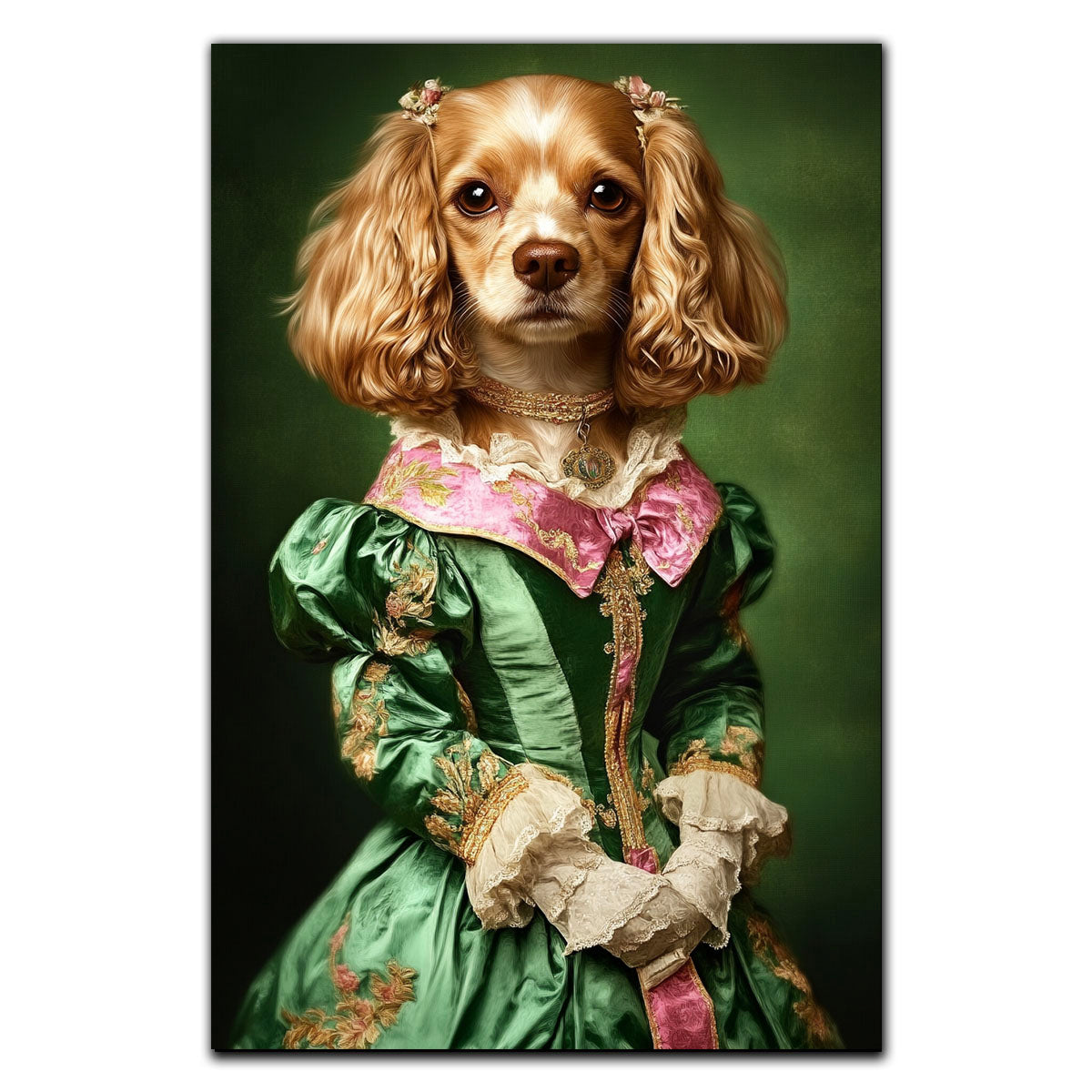 Royal Dog Portrait English Cocker Spaniel Dog in Royal Costume Poster ...