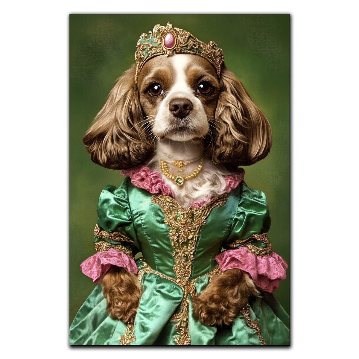 Royal Dog Portrait English Cocker Spaniel Dog in Royal Costume Poster ...