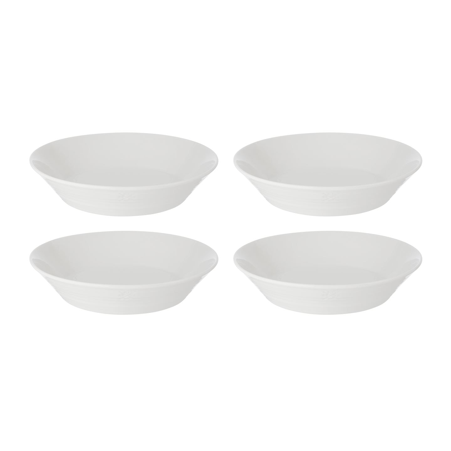 Royal Doulton 1815 Pure Pasta Bowls - Set Of 4, 9.1 Inch, White Porcelain