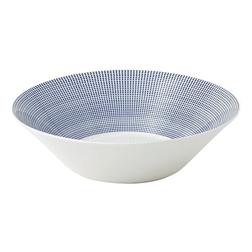 Coastal Charm Blue Dot 11.5" Ceramic Serving Bowl