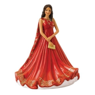 royal doulton figurines red dress Diana Girl in Figurine as she strikes an elegant pose Royal Doulton Porcelain Figurine ~