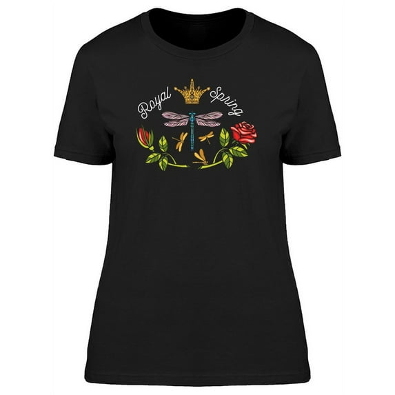 Royal Dragonfly With Gold Crown T-Shirt Women -Image by Shutterstock, Female Medium