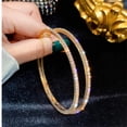 thumbnail image 1 of Golden Hip Hop Fashion Rhinestone Crystal 70 mm Big Hoop Earrings Party wear Jewelry for Women, 1 of 11