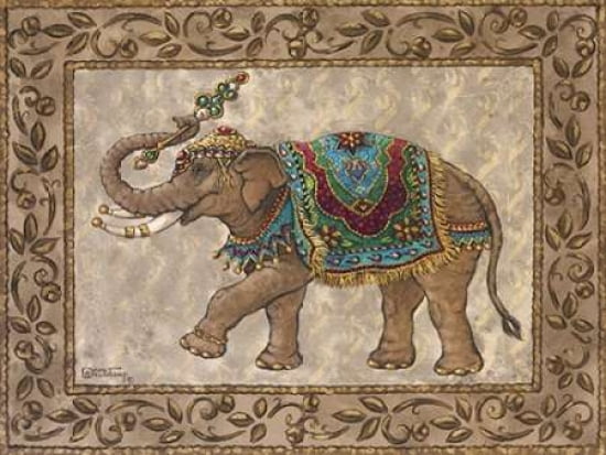 Royal Elephant II Canvas Art - Janet Kruskamp (18 x 24)
