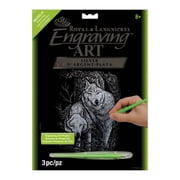 Royal Engraving Art Kit Silver Foil - Wolves in Trees