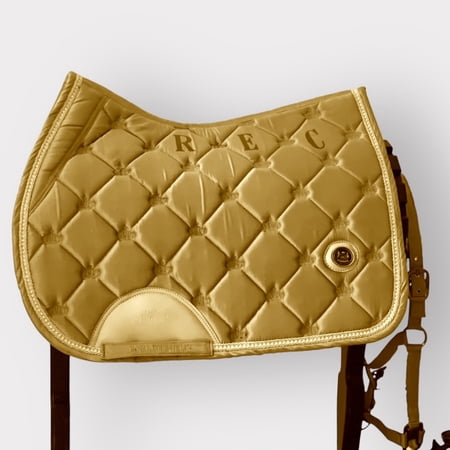 Royal Equestrian Jump Saddle Pad Crystal Champagne Full
