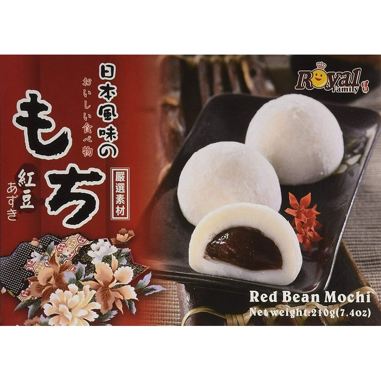 Royal Family Japanese Rice Cake Mochi Daifuku, Red Bean Flavor