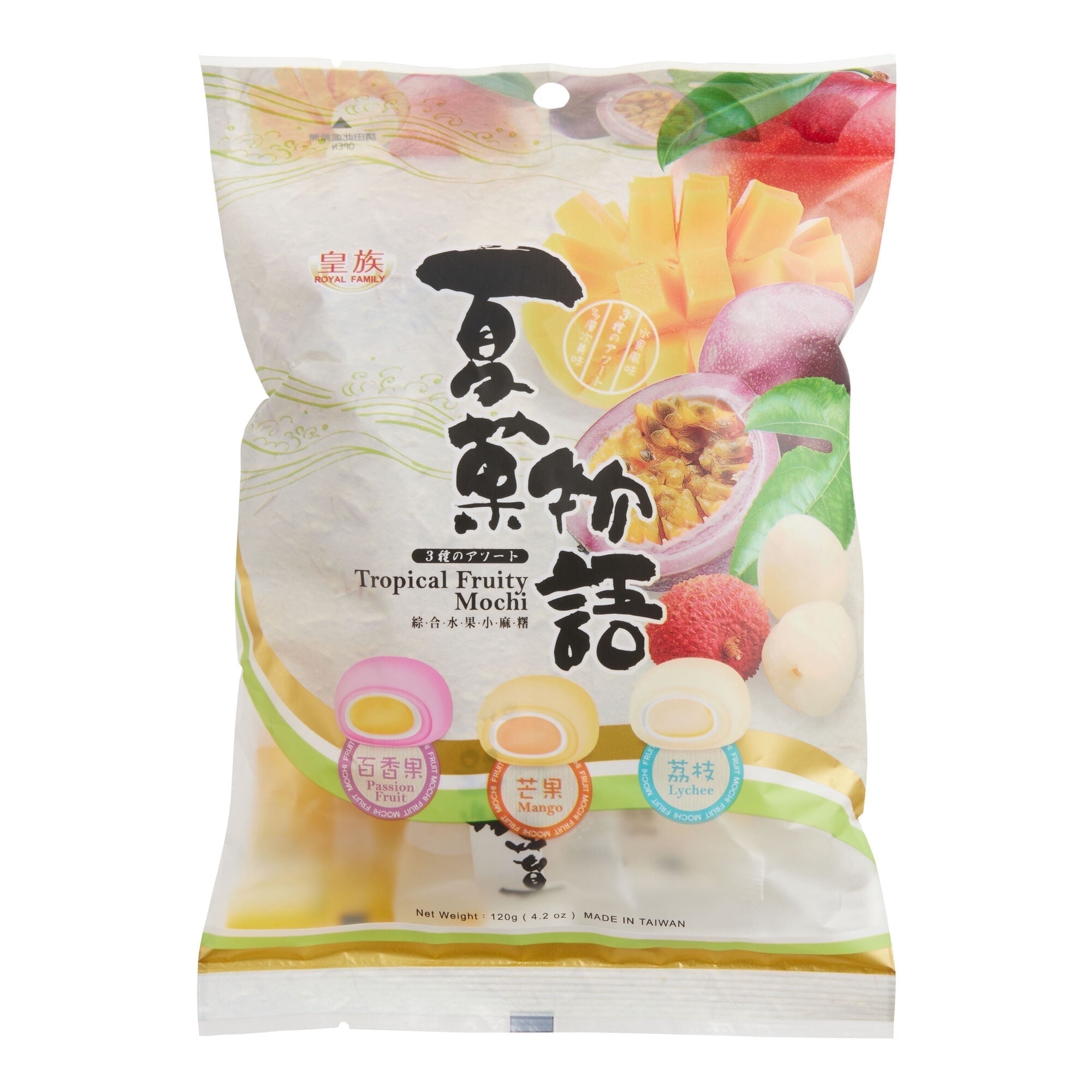 Royal Family Tropical Fruit Mochi Bag 4.2 oz 2 each Pack of 3