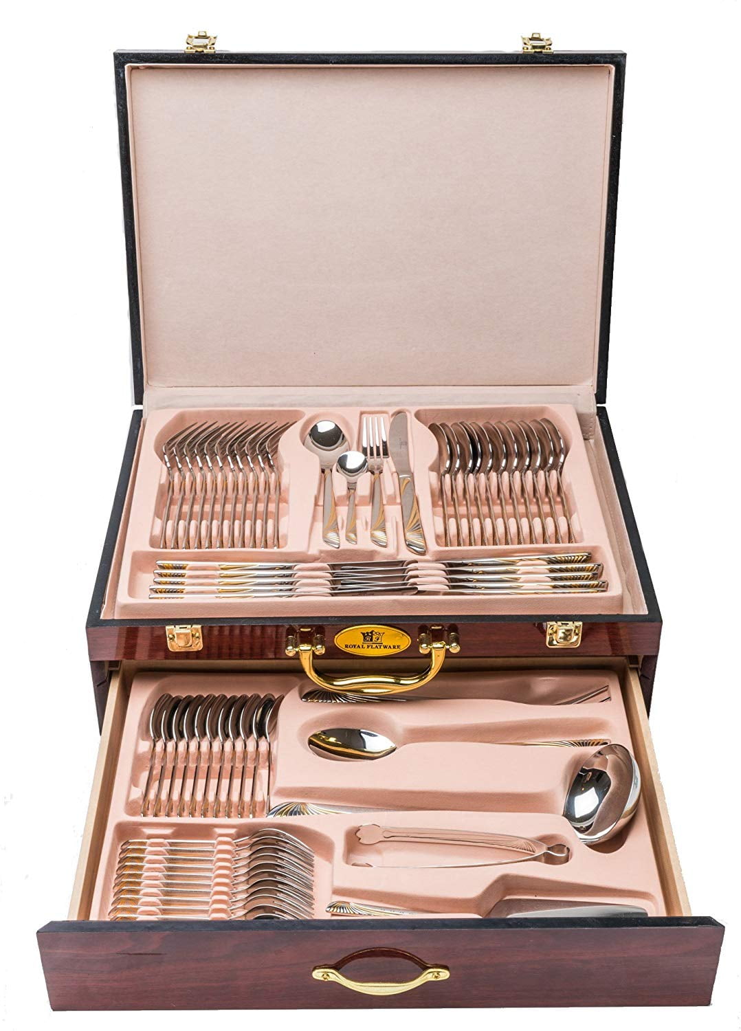 Royal Flatware RF1121/65, 'Gold/Laser' 65Piece Premium Surgical