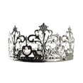 thumbnail image 1 of Royal Flourished Pattern Metal Crown, 5-1/4-Inch, Silver, 1 of 1