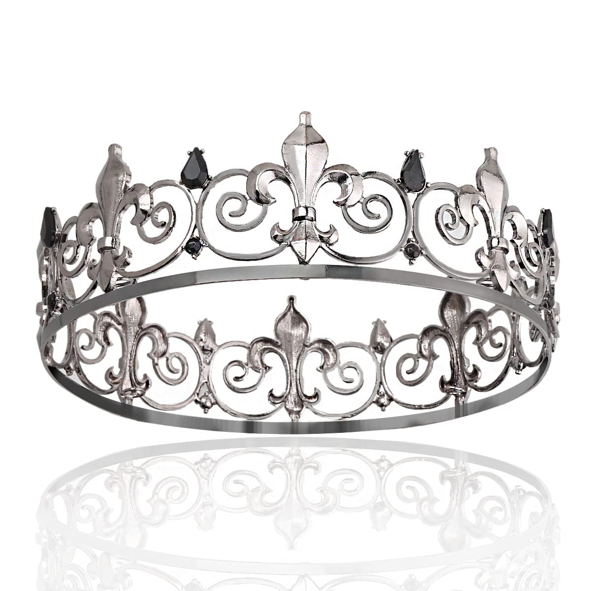 Royal Full King Crown Metal Crowns And Tiaras For Cosplay