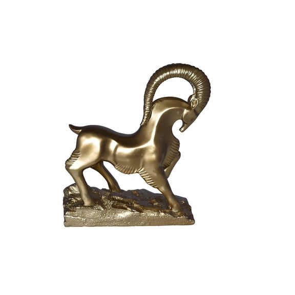 Nifao Royal Gazelle Statue in gold, Outdoor Garden Decor Sculpture, 11"L x 5"W x 13"H