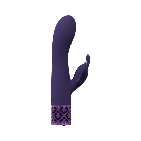 Royal Gems Monarch Rechargeable Silicone Rabbit Vibrator, Purple