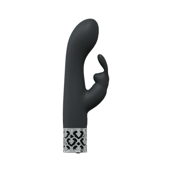 Royal Gems Royal Silicone Rechargeable Rabbit Vibrator, Black