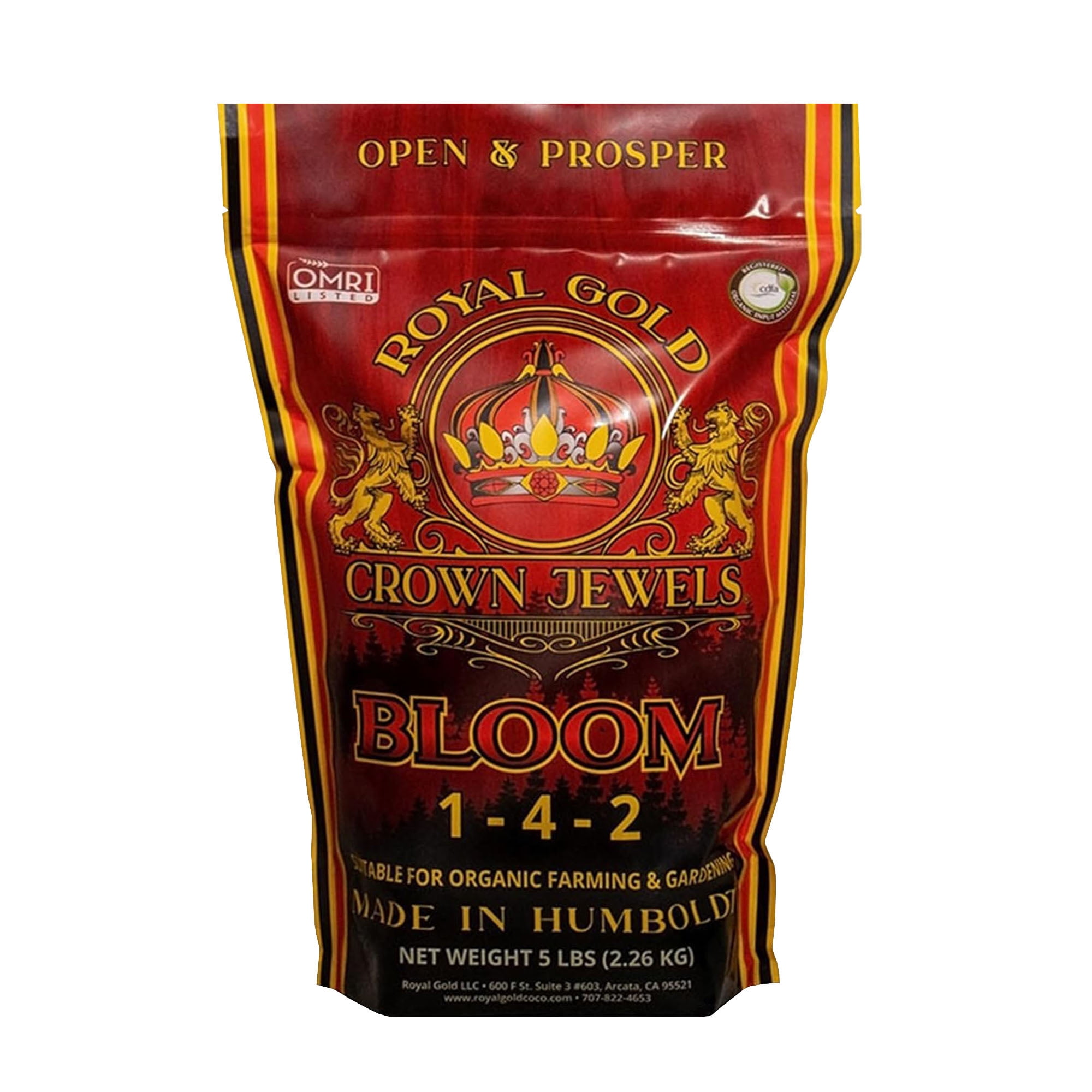 Royal Gold Crown Jewels Organic Bloom 1-4-2 Dry Soluble Fertilizer, 5 lbs