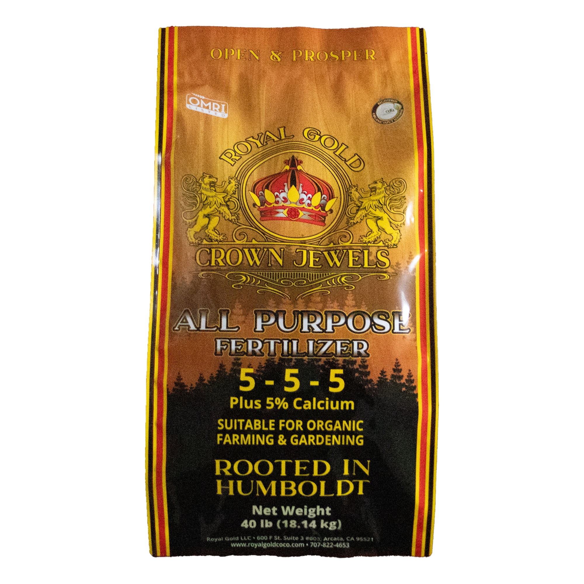 Royal Gold Crown Jewels Organic All Purpose 5-5-5 Dry Soluble Fertilizer, 40 lbs