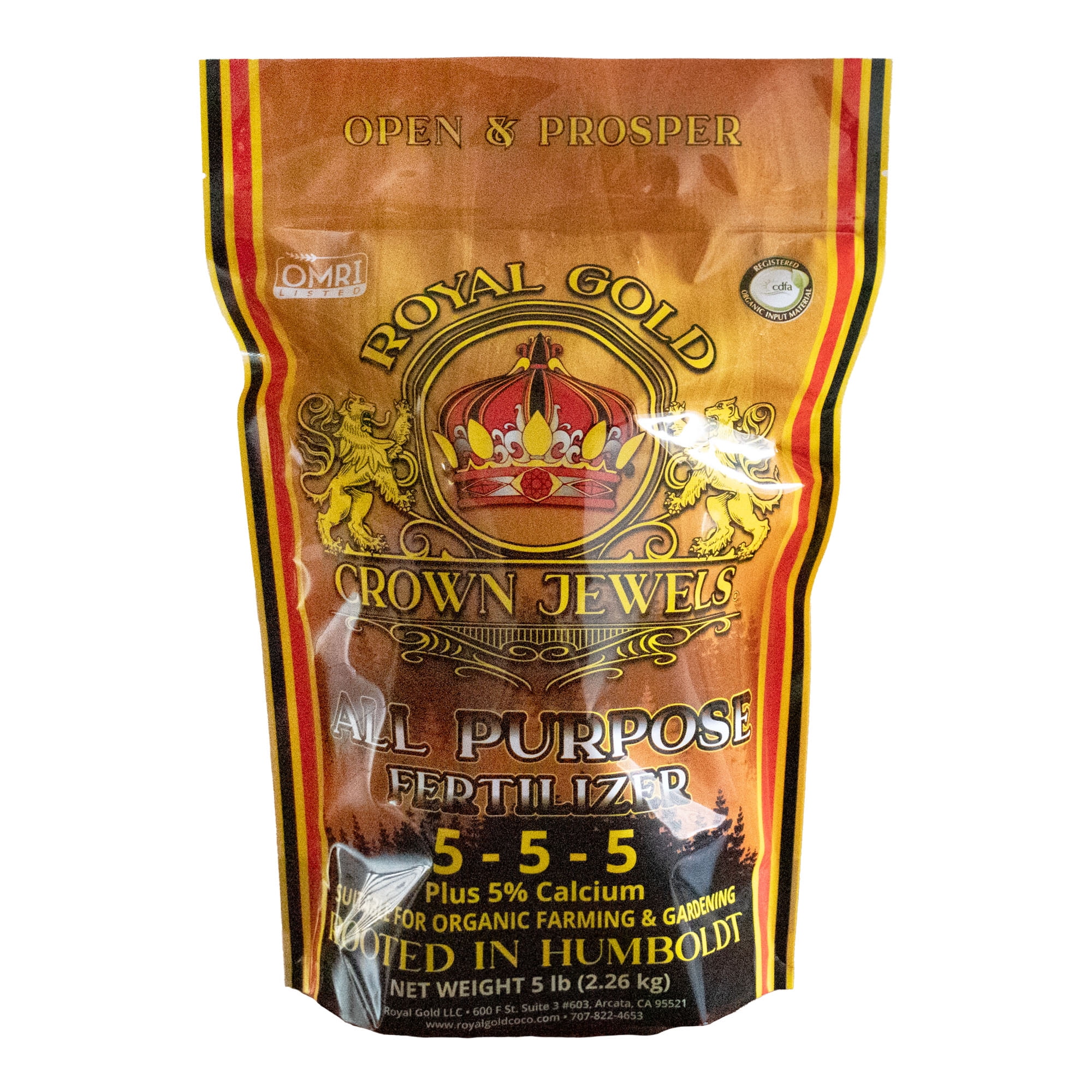 Royal Gold Crown Jewels Organic All Purpose 5-5-5 Dry Soluble Fertilizer, 5 lbs