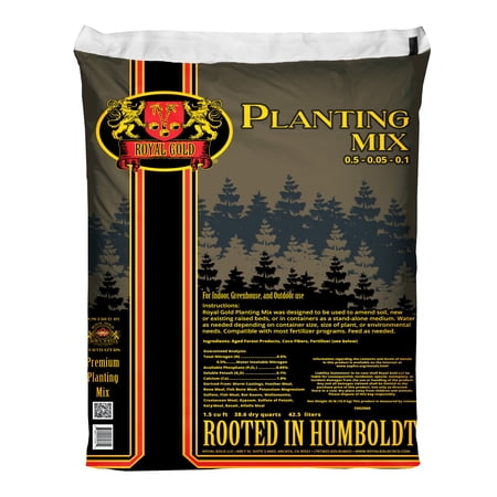 Royal Gold Planting Medium Mix, 1.5cu ft – Designed for Amending Soil, Made for a Variety of Gardening Applications, Standalone Growing Medium – Builds Soil Structure