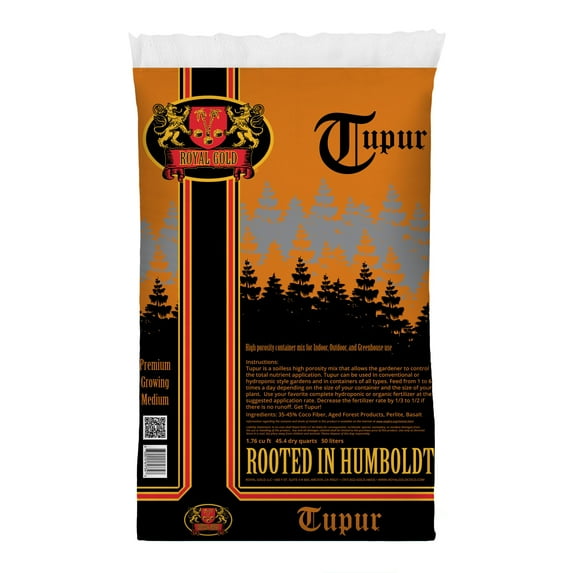 Royal Gold Tupur Mix Quick Draining Soilless Growing Medium, 1.76 Cubic Foot - for Constant Plant Feeding, and Healthy Root Growth, Use in Hydroponics or Container Gardening