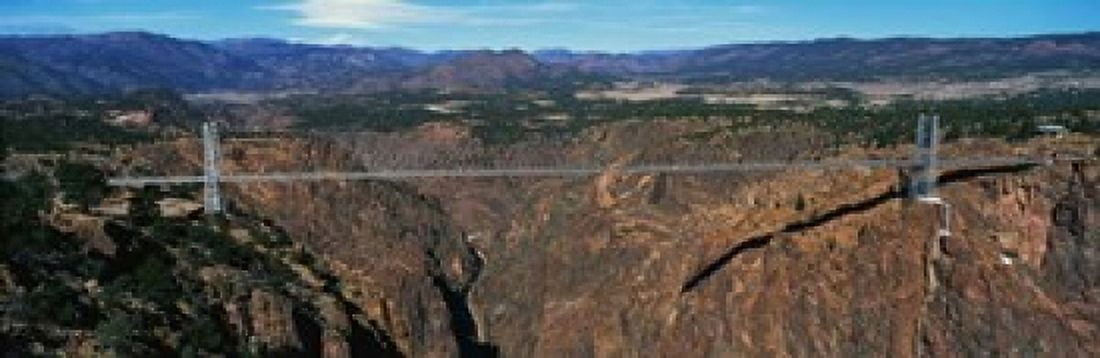 Royal Gorge Bridge Arkansas River CO Canvas Art - Panoramic Images (37 x 12)
