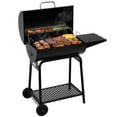 thumbnail image 1 of Royal Gourmet 30" CC1830 28-Inch Barrel Charcoal Grill with Side Shelf, 626 Sq. In., For Outdoor Backyard, Patio and Parties, Black, 1 of 12