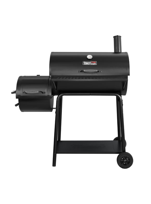 Royal Gourmet 30" CC1830F Charcoal Grill with Offset Smoker and Gloves