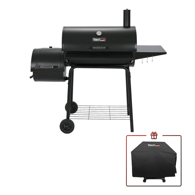 Royal Gourmet 30" CC1830SC Charcoal Grill with Offset Smoker and Cover