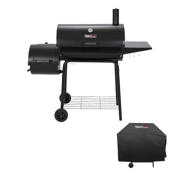 Royal Gourmet CC1830SC 30-Inch Charcoal Grill with Offset Smoker, 811 Square Inches Cooking Area in Total, with Cover Included, Perfect for Backyard Cooking,Black