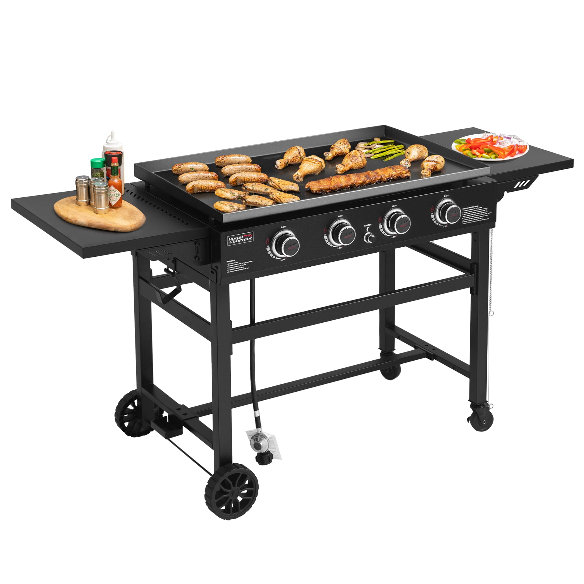 Royal Gourmet 4-Burner GB4001B 52000-BTU Gas Grill Griddle, 36’’L